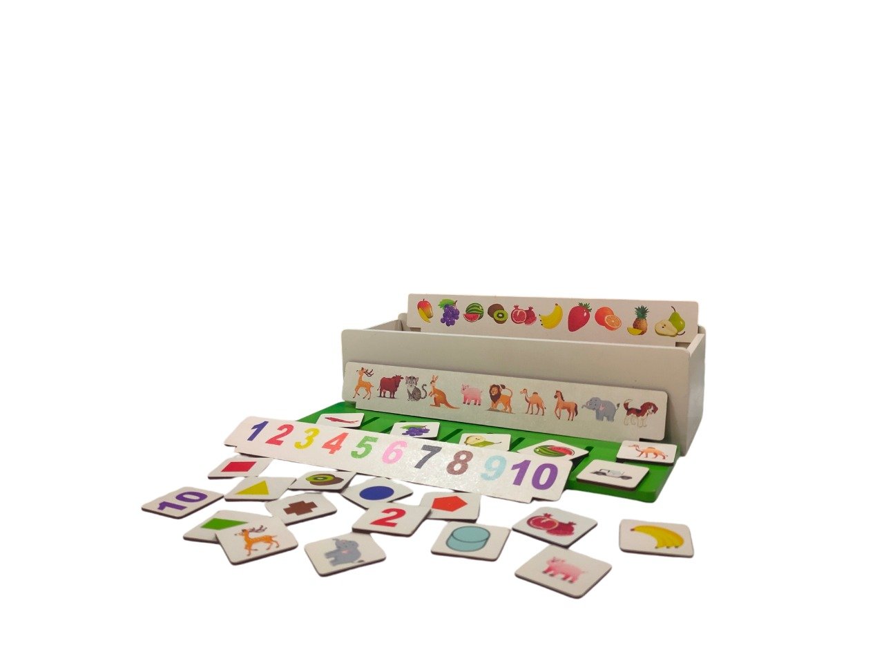 Educational Matching Game Set for Kids - Learn Numbers, Animals, Fruits, and Shapes