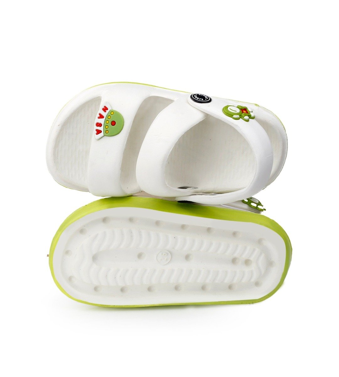 Kids' White Space-Themed Sandals with Adjustable Straps (Size 18-27)